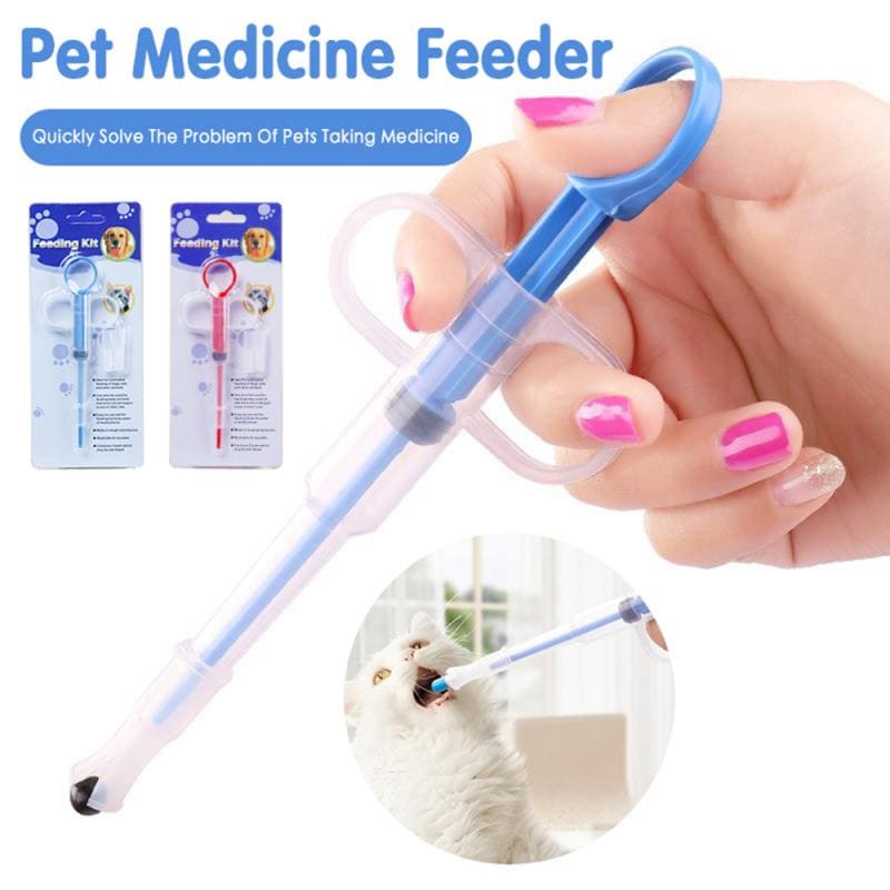 Pet Syringe Pill Dispenser & Feeder Tool for Dogs and Cats