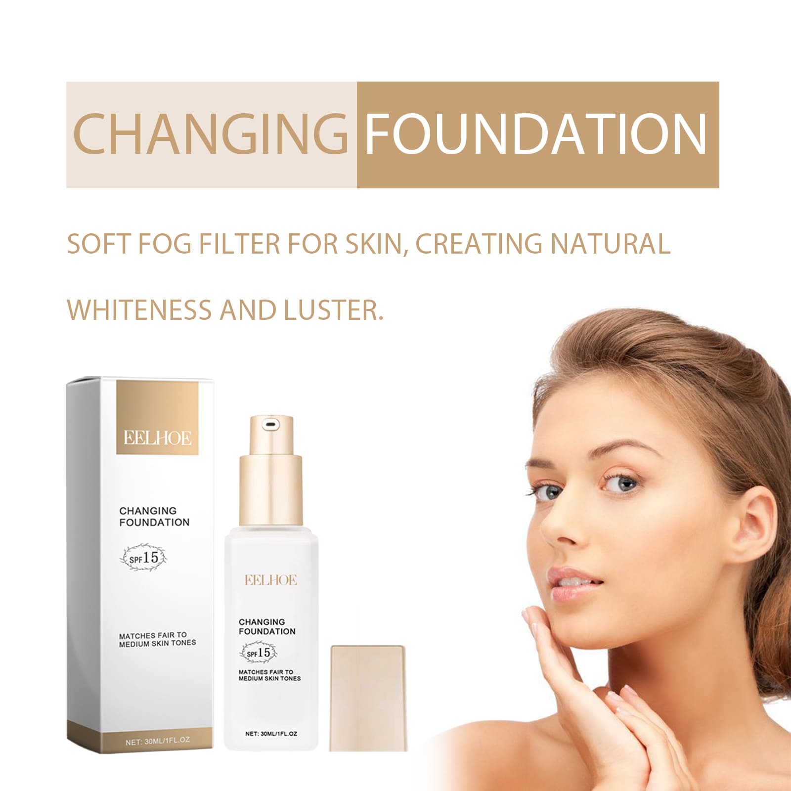 Full Coverage Waterproof Liquid Foundation 30ml