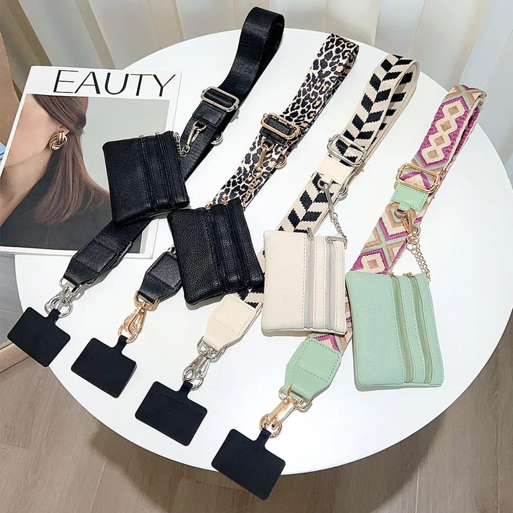 Adjustable Crossbody Phone Strap with Wallet