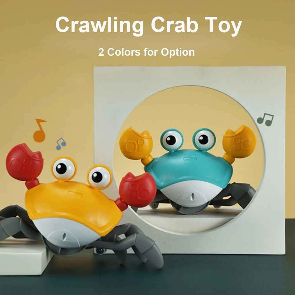 Crawling Musical Crab Toy with Lights for Toddlers