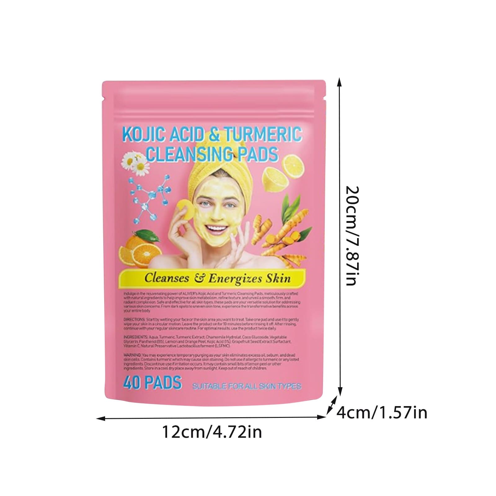 Turmeric Kojic Acid Exfoliating Pads (40 Count)