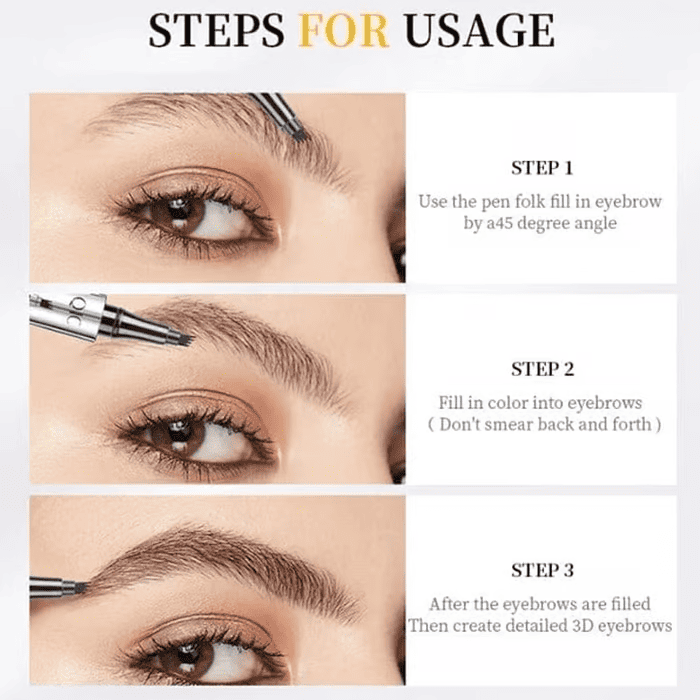 4-Claw Waterproof Eyebrow Pen