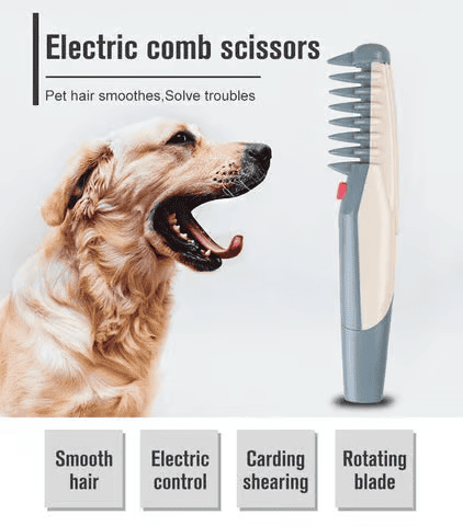 Electric Pet Grooming Comb – Detangle & Trim for Cats & Dogs