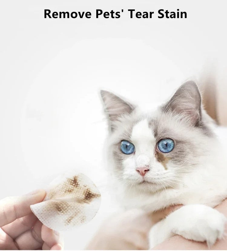 Aloe Tear Stain Remover Wipes for Cats & Dogs