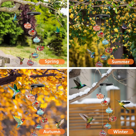 Wind Chime Hummingbird Feeder