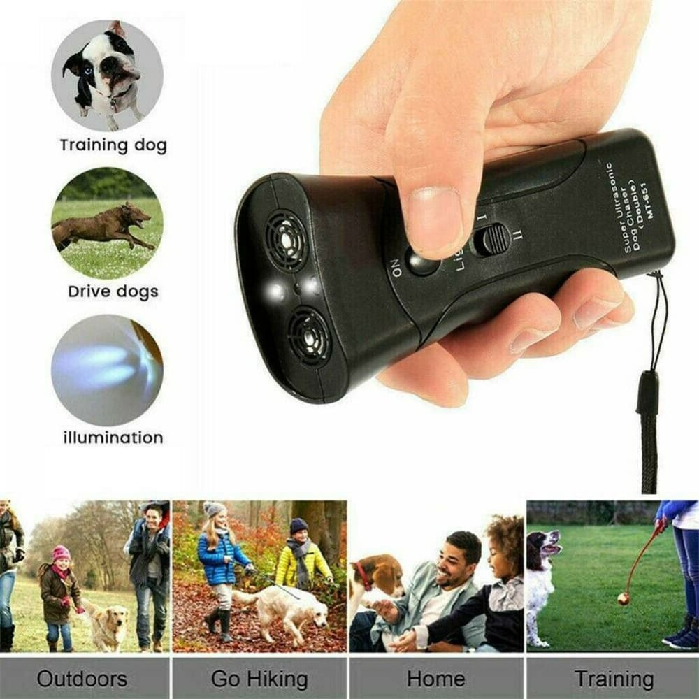 LED Ultrasonic Dog Repeller & Anti-Barking Training Device