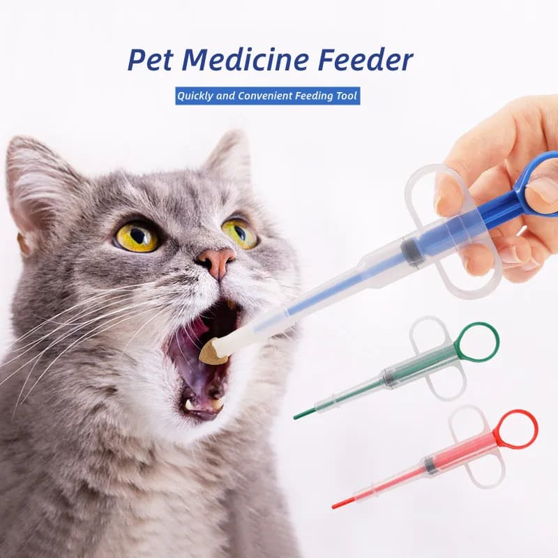 Pet Syringe Pill Dispenser & Feeder Tool for Dogs and Cats