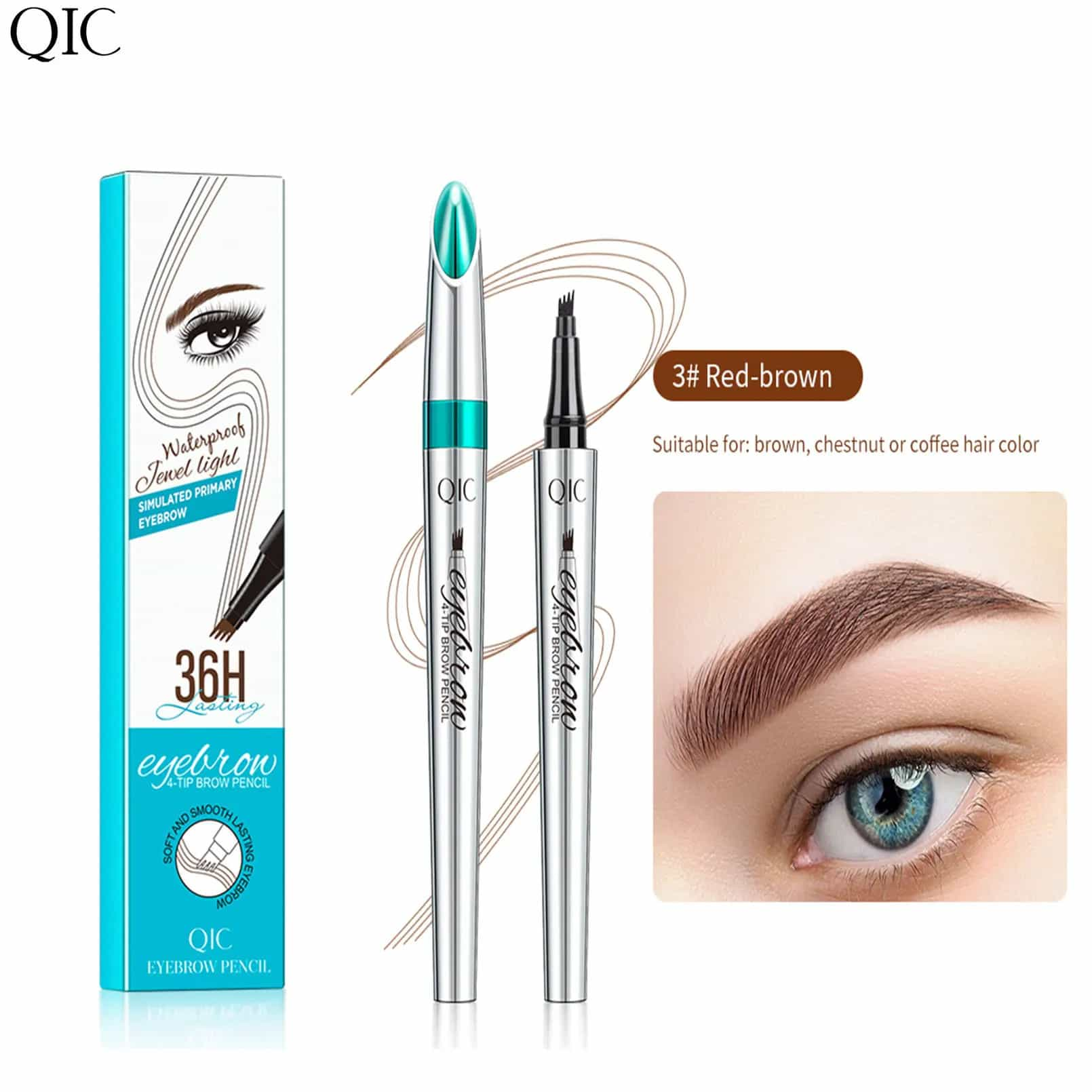 4-Claw Waterproof Eyebrow Pen