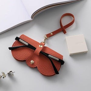 Litchi Embossed PU Leather Glasses Case