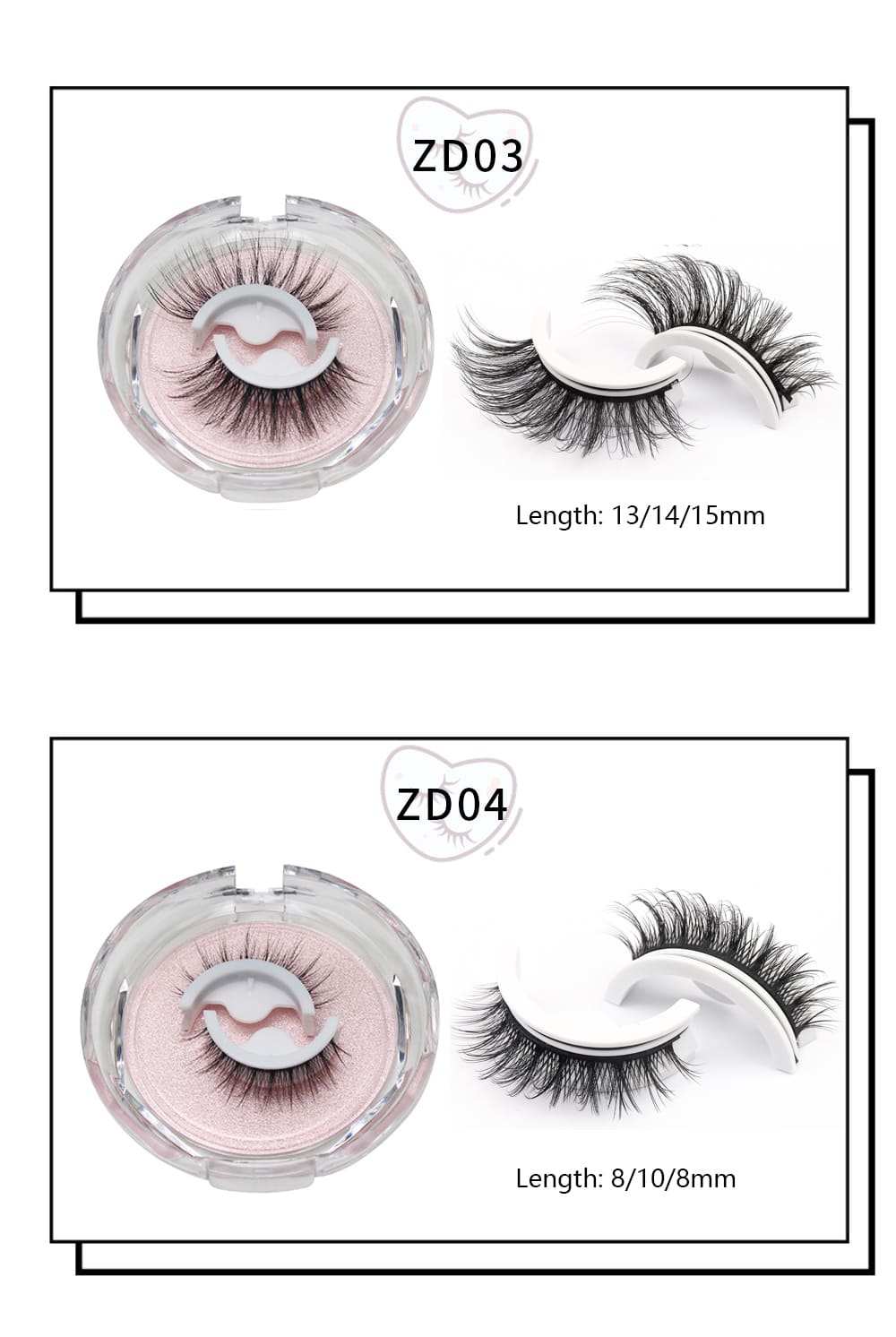 Reusable Self-Adhesive False Eyelashes