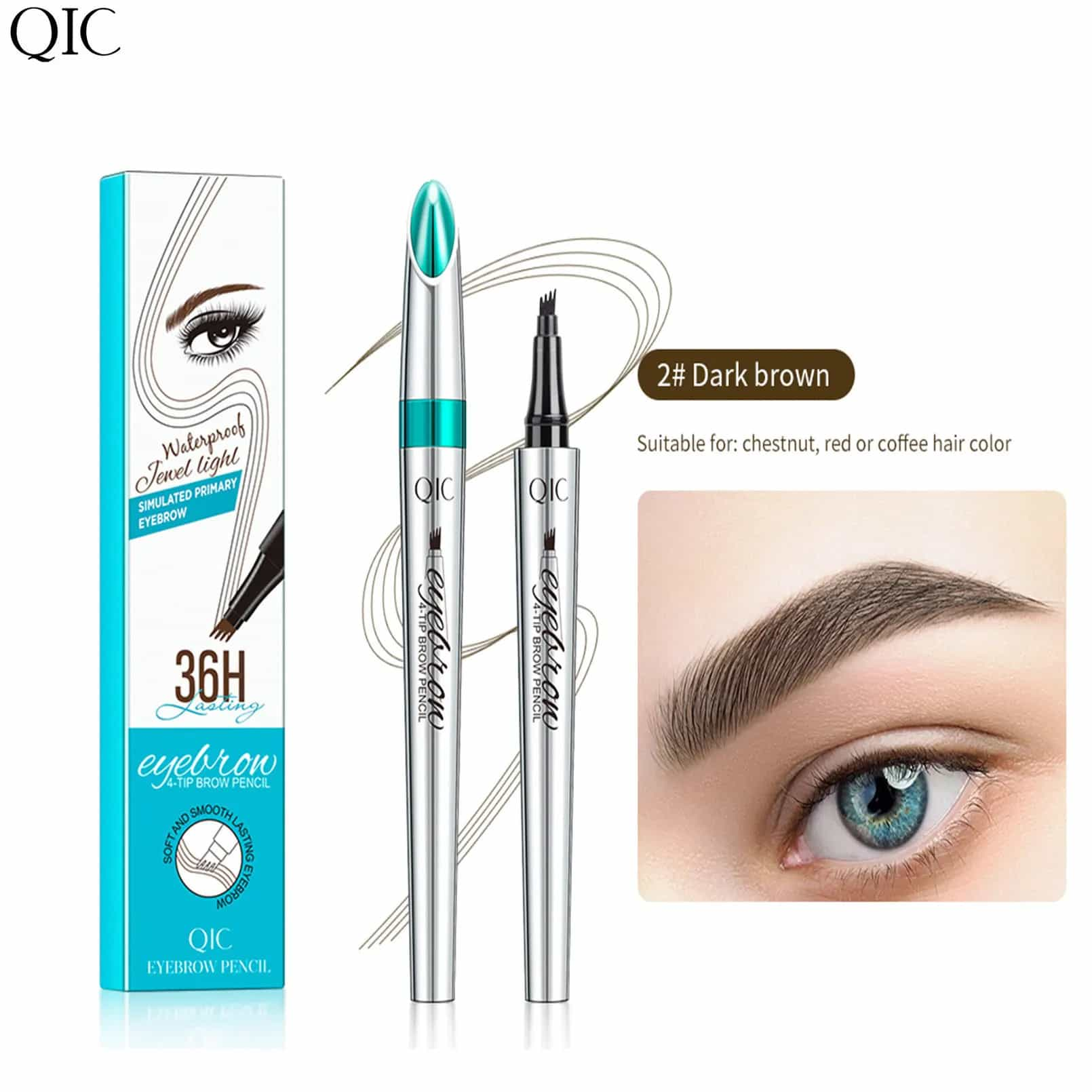 4-Claw Waterproof Eyebrow Pen