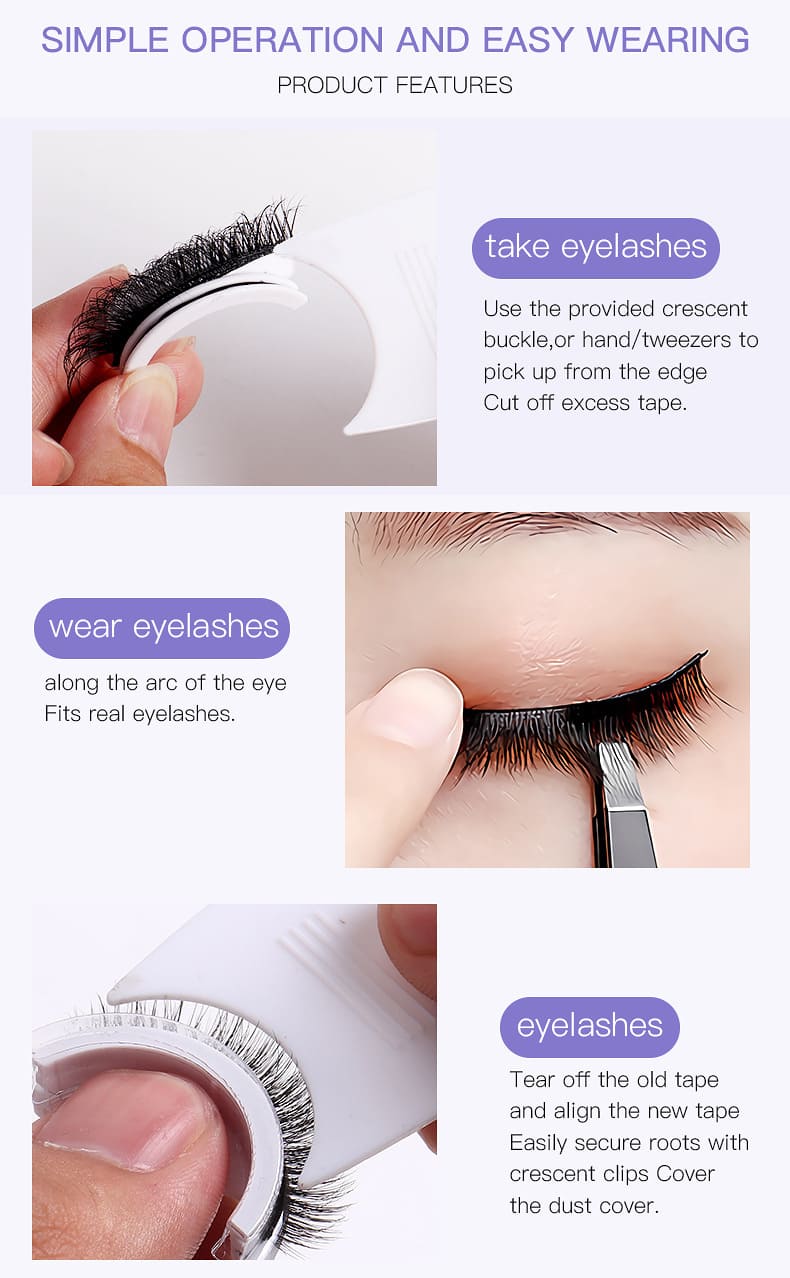 Reusable Self-Adhesive False Eyelashes