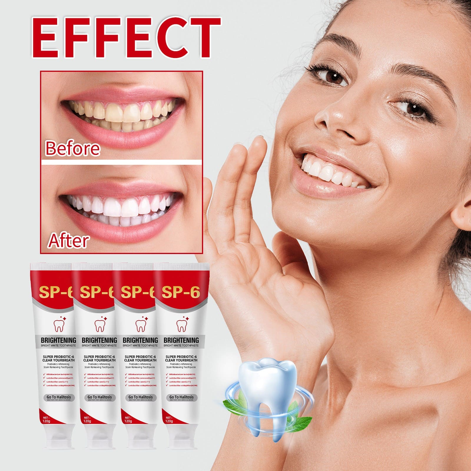 SP6 Whitening Probiotic Toothpaste Brightening & Deep Clean