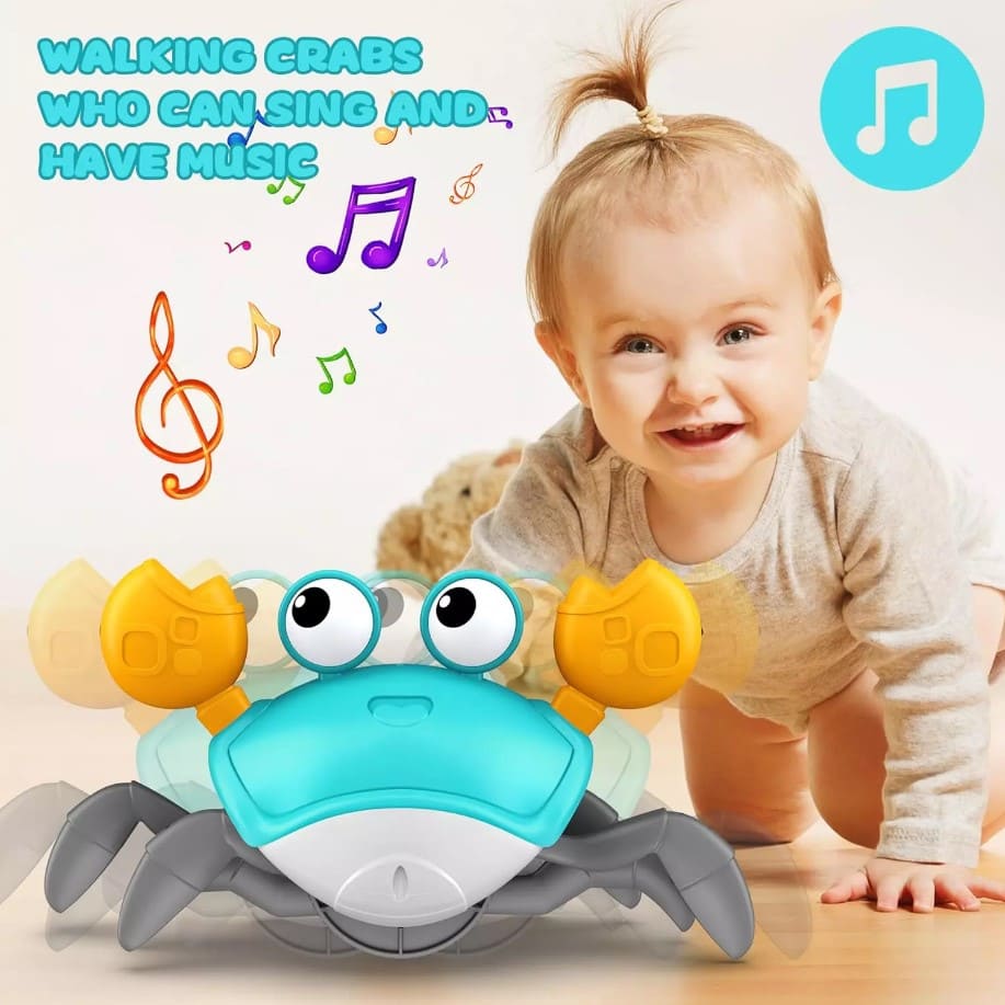 Crawling Musical Crab Toy with Lights for Toddlers