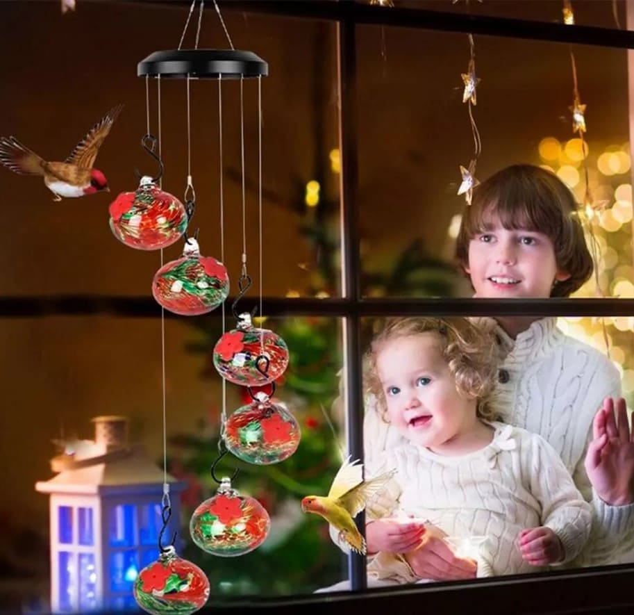 Wind Chime Hummingbird Feeder