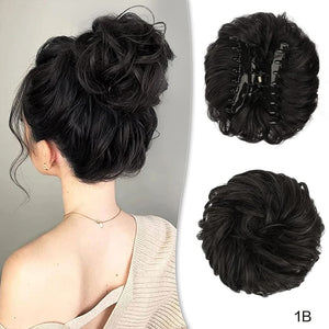 Curly Claw Clip In Bun Hairpiece