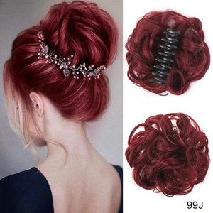 Curly Claw Clip In Bun Hairpiece