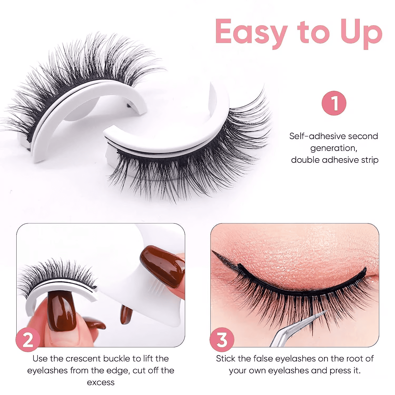 Reusable Self-Adhesive False Eyelashes