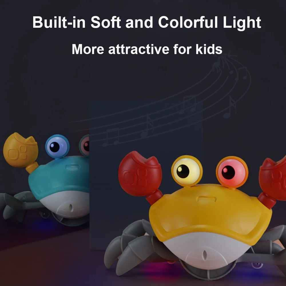 Crawling Musical Crab Toy with Lights for Toddlers